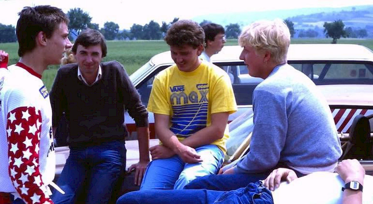 Karsten Moeller, Michael Müllmann, Aris Donzelli und Frank Fenner. Achtziger.