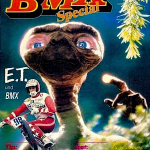 The first issue of the BMX Special from January 1983 with Karsten next to ET