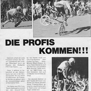 Artikel über PTR im Jugendpark, 1985