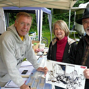 Dieter mit Hall Of Famer Hartwig Hofherr und dessen Frau