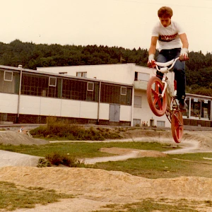 Rainer auf der BMX-Strecke in Magstadt 1983