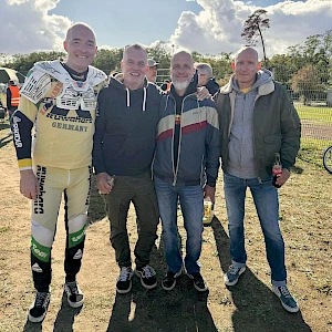 Jan (r) mit Ralf Mauritz, Ralf Früchtl und Henry Pawlak bei Veteranencup 2024