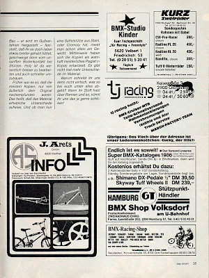 BMX Sport 5/1986 Seite 35