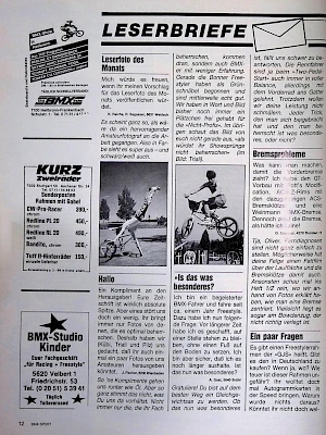 BMX Sport 3/1986 Seite 12