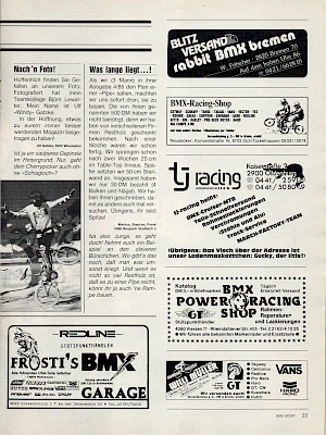BMX Sport 6/1986 Seite 23