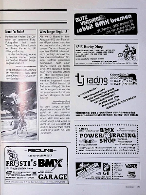 BMX Sport 6/1986 Seite 23