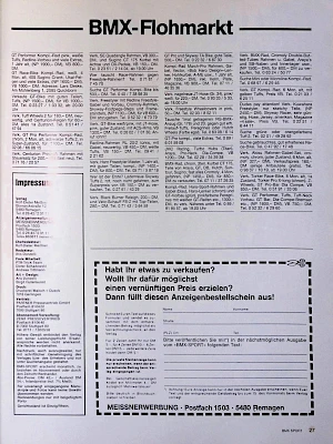 BMX Sport 6/1986 Seite 27