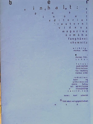 Laber 'Zine 14 / 1995 Seite 3