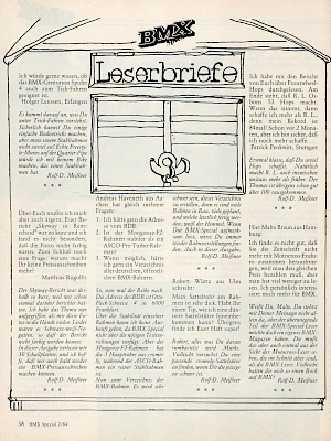 BMX Special 2/1984 Seite 38